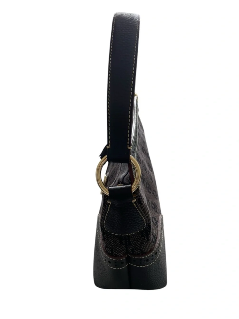 Dooney & Bourke Signature Jacquard and Leather Shoulder Bag - Picture 10 of 16